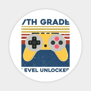 Kids 7th Grade Level Unlocked Back To School Video Gamer Magnet